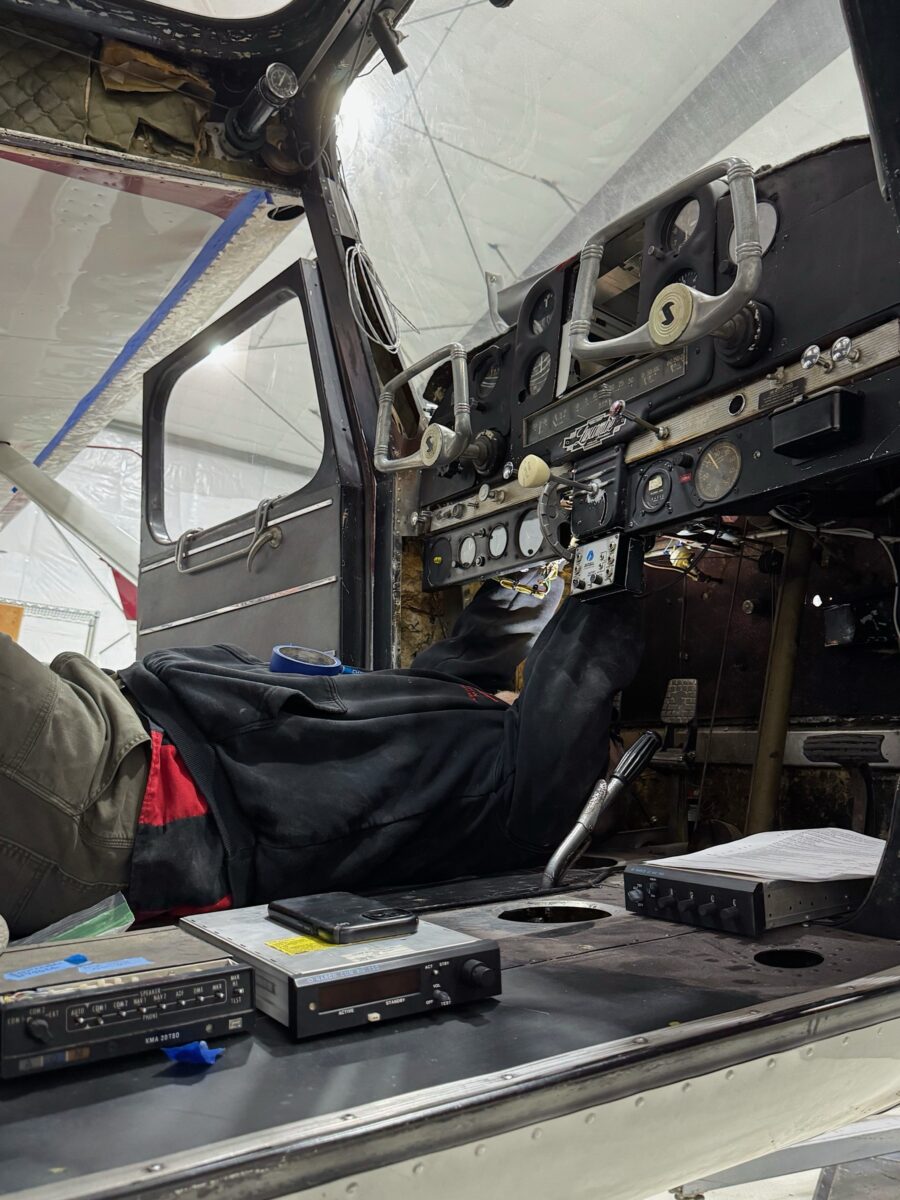 Avionics installation on the bench